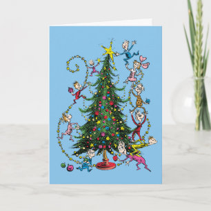 Klassischer Grinch   Weihnachtsbaum-Feiertagsfoto Feiertagskarte