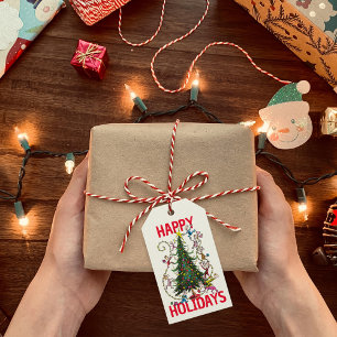 Klassischer Grinch Weihnachtsbaum Geschenkanhänger