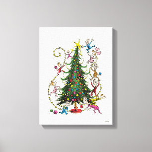 Klassischer Grinch Weihnachtsbaum Leinwanddruck