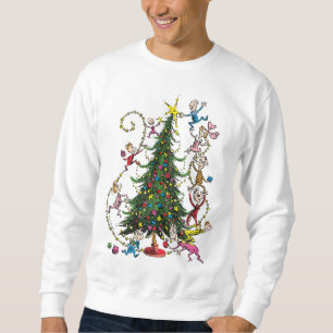 Klassischer Grinch   Weihnachtsbaum Sweatshirt