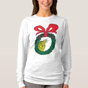 Klassischer Grinch Weihnachtskranz T-Shirt