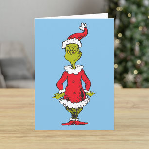 Klassischer Grinch   Weihnachtsmann Feiertagskarte
