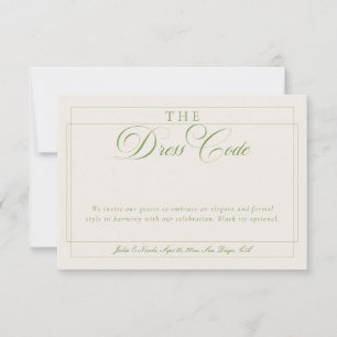 Klassischer grüner Elfenbein-Kalligrafie-Formal-Kl Einladung