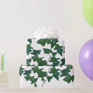 Klassischer Grüner Englischer Efeu Geschenkpapier