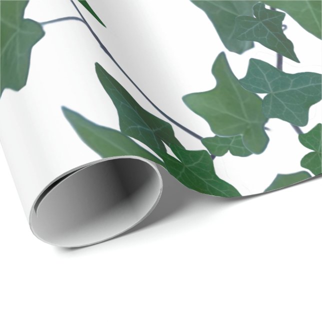 Klassischer grüner Englischer Efeu Geschenkpapier (Rolleneckpunkt)