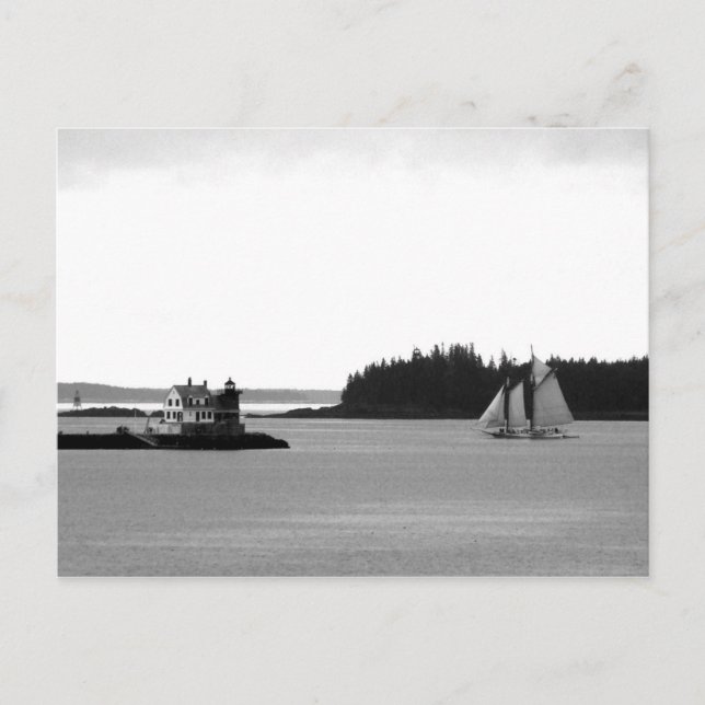 Klassischer Hafen von Rockland Postkarte (Vorderseite)