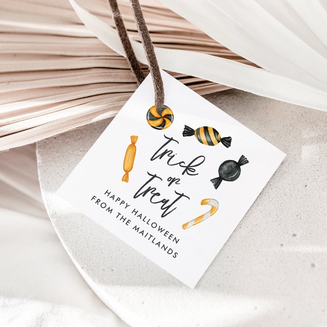 Klassischer Halloween Candy Trick oder Treat Geschenkanhänger (Von Creator hochgeladen)