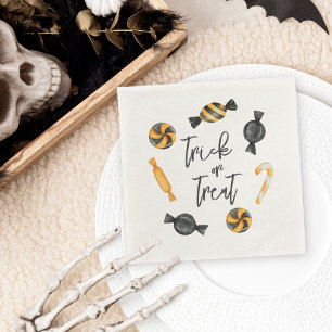 Klassischer Halloween Candy Trick oder Treat Serviette