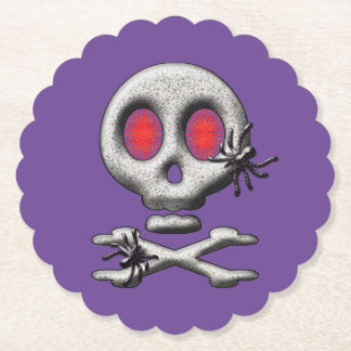Klassischer Halloween Gruseliger Totenkopf Gruseli Untersetzer