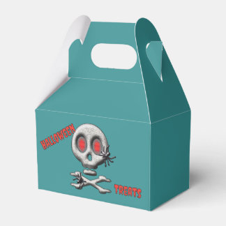 Klassischer Halloween-Schädel mit gruseligen Spinn Geschenkschachtel