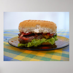 Klassischer Hamburger Poster