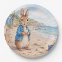 Klassischer Hase an einem sandigen Strand