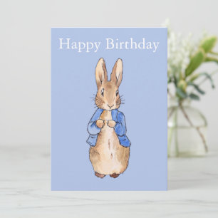 Klassischer Hase in blauer Jacke Einladung