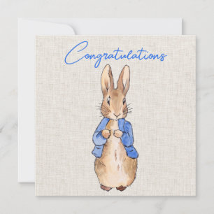 Klassischer Hase in blauer Jacke Herzlichen Glückw