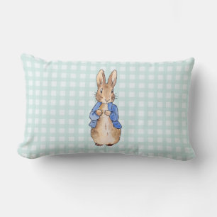 Klassischer Hase in blauer Jacke Lendenkissen