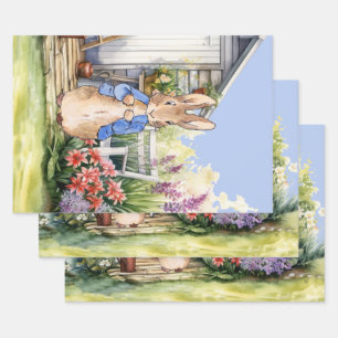 Klassischer Hase Kaninchen-Gartenschuppen Geschenkpapier Set