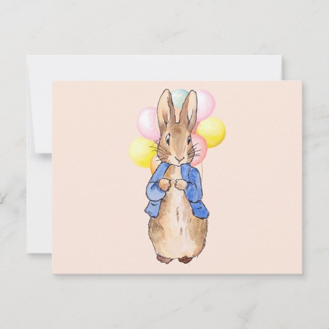 Klassischer Hase mit Ballons (Vorderseite)