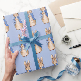 Klassischer Hase mit blauem Jackett Geschenkpapier