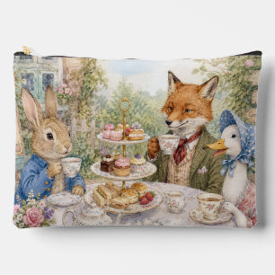 Klassischer Hasen-Enten-Fuchs-Nachmittags-Tee-Zeit Zubehörtasche