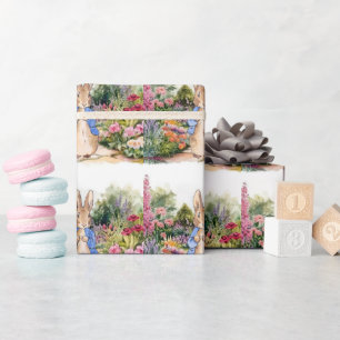 Klassischer Hasenkaninchen in blauer Jacke Geschenkpapier