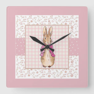 Klassischer Hasenkaninchen Quadratische Wanduhr
