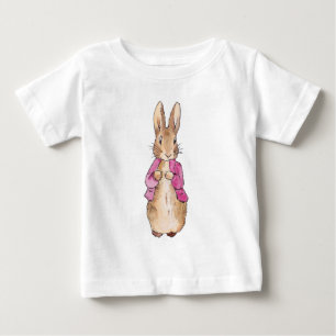 Klassischer Hasenkaninchen-Rosa-Mantel Baby T-shirt