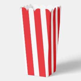 Klassischer, hellroter und weißgestreifter Popcorn Geschenkschachtel