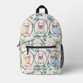 Klassischer Hintergrund für französische Bulldogs Bedruckter Rucksack
