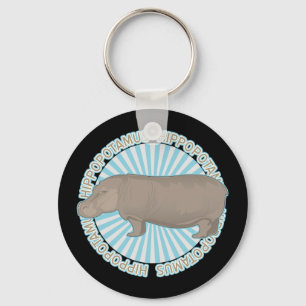 Klassischer Hippopotamus Schlüsselanhänger