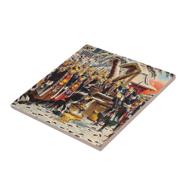 Klassischer historischer malender Japan Bushido Fliese (Seite)