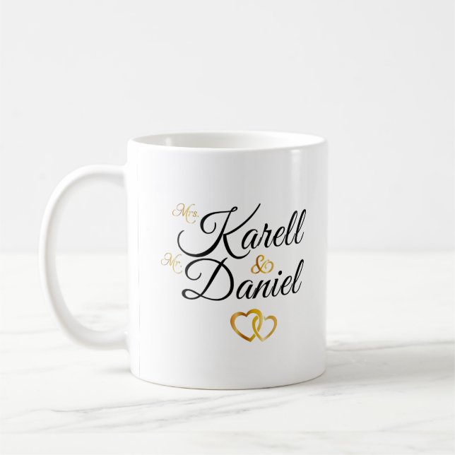 Klassischer Hochzeitsmug, 325 ml Kaffeetasse (Links)