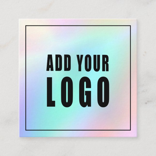 Klassischer holografischer Glitzer Quadratische Visitenkarte (Vorderseite)