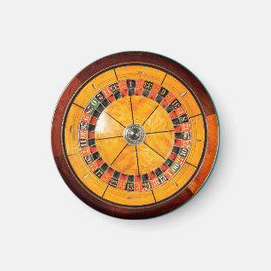 Klassischer hölzerner Roulette-Rad-runder Magnet