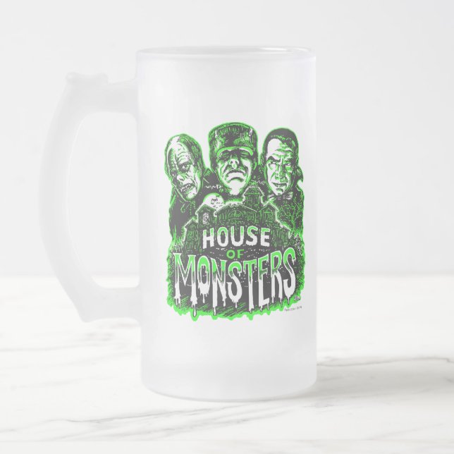 Klassischer Horror des House of Monsters Mattglas Bierglas (Links)