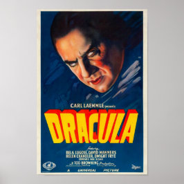 Klassischer Horror muss Dracula auf der Mauer habe Poster