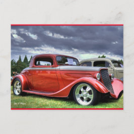 Klassischer Hotrodwagen Postkarte