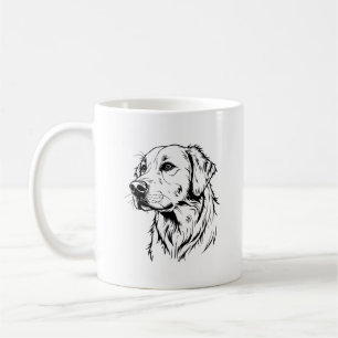 Klassischer Hundeumriss auf individuellem Reisebec Kaffeetasse