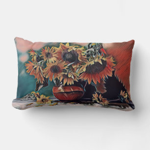 Klassischer Impressionist Stil Sonnenblumen in ein Lendenkissen