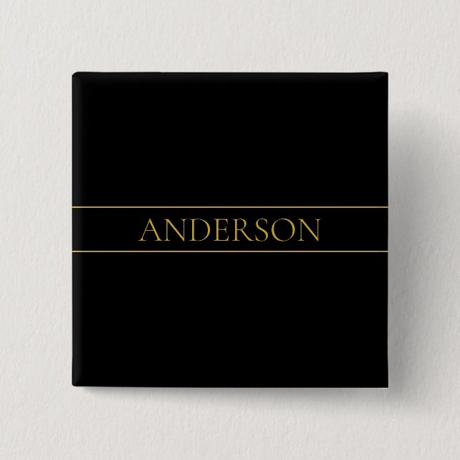 Klassischer, individuell anpassbarer Gold Text & Z Button (Vorderseite)