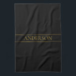 Klassischer, individuell anpassbarer Gold Text & Z Geschirrtuch<br><div class="desc">Ihr individuelle Name oder Ihre Marke.</div>