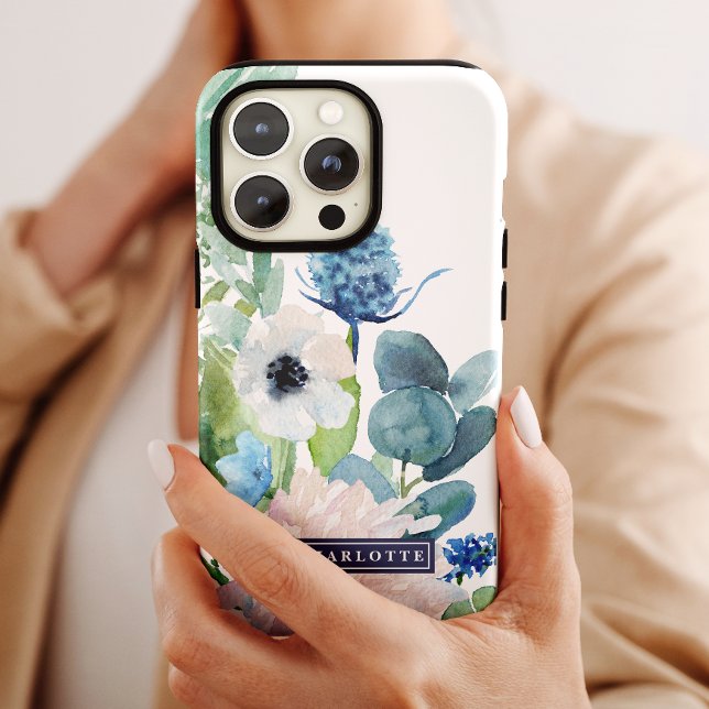 Klassischer Individuelle Name für weiße Blume Case-Mate iPhone Hülle (Von Creator hochgeladen)