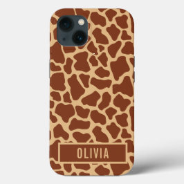 Klassischer Individuelle Name Giraffe Tierisches D Case-Mate iPhone Hülle