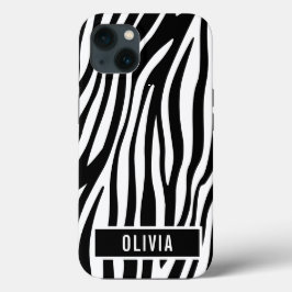 Klassischer Individuelle Name Zebra-Muster Case-Mate iPhone Hülle