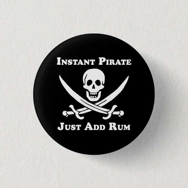 Klassischer Instant-Pirate-Button Button (Vorderseite)