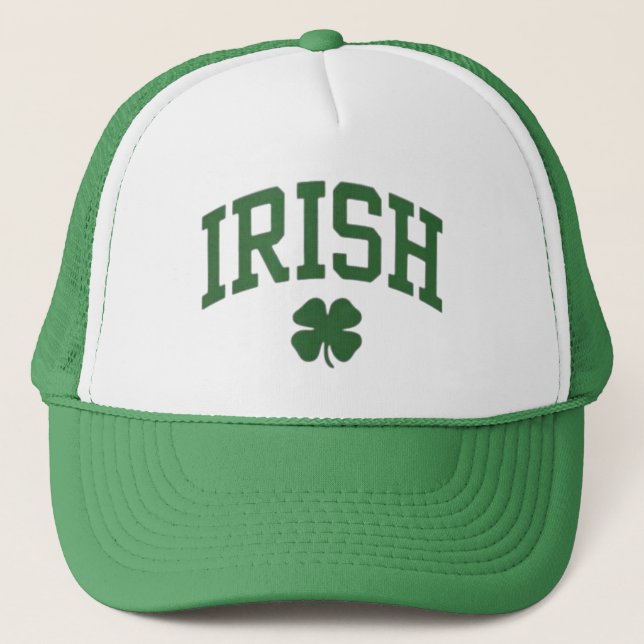 Klassischer irischer Stolz Shamrock - St. Patrick' Truckerkappe (Vorderseite)