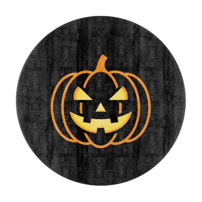 Klassischer Jack-O'-Lantern Halloween Schneidebrett (Vorderseite)