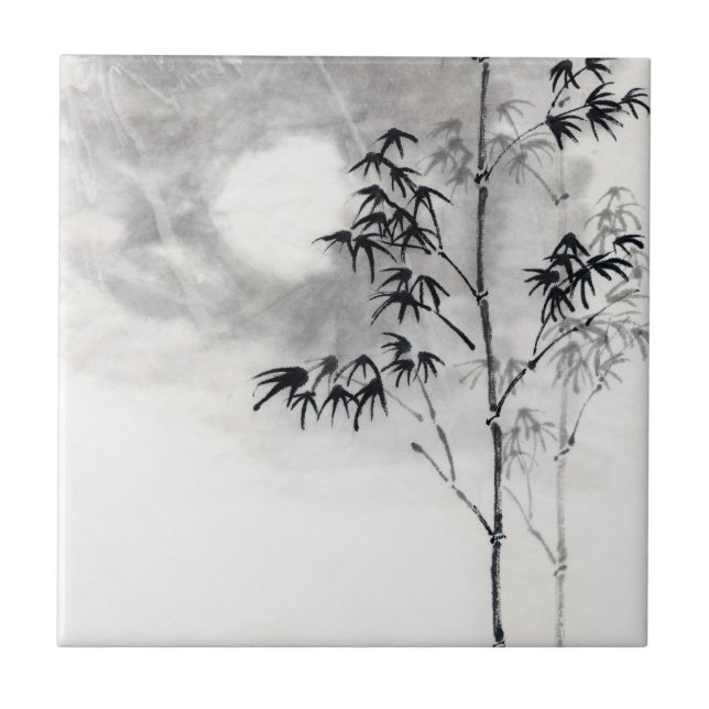 Klassischer japanischer sumi-e fliese (Vorderseite)