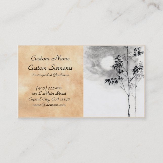 Klassischer japanischer sumi-e visitenkarte (Vorderseite)