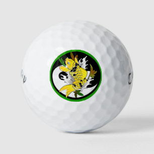 Klassischer japanischer Tätowierkoi-Karpfen Yin Ya Golfball