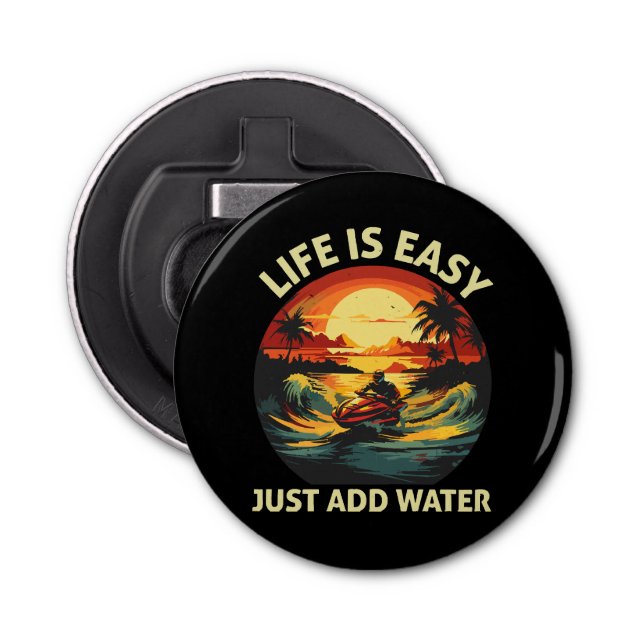 Klassischer Jet Ski Skier Flaschenöffner (Vorderseite)